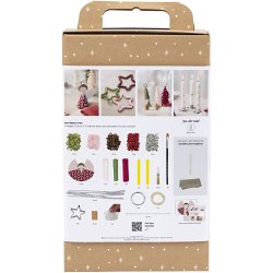 DIY Kit Bordpynt, Engle, juletr&aelig;er, stjerner, ass. farver, 1 pk.