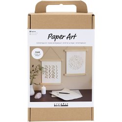 DIY Kit Papirkunst, Papir til oph&aelig;ng, off white, 1 pk.