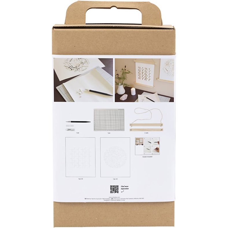 DIY Kit Papirkunst, Papir til oph&aelig;ng, off white, 1 pk.