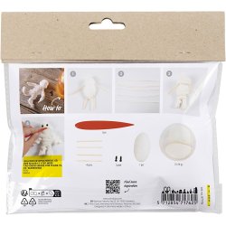 Mini DIY Kit Modellering, Mumie, hvid, 1 pk.