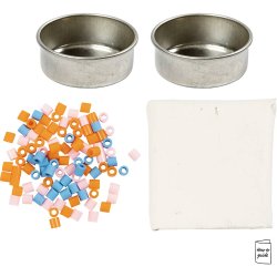 Mini DIY Kit Modellering, Lysestager, hvid, 1 pk.