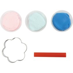 Mini DIY Kit Modellering, Sk&aring;le, pastelbl&aring;, lys pink, 1 pk.