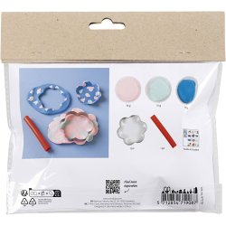 Mini DIY Kit Modellering, Sk&aring;le, pastelbl&aring;, lys pink, 1 pk.