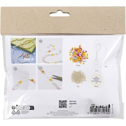 Mini DIY Kit Smykker, Halsk&aelig;de og armb&aring;nd, ass. farver, 1 pk.