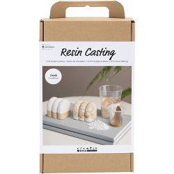DIY Kit Resin St&oslash;bning, Skulptur, beige, off white, 1 pk.