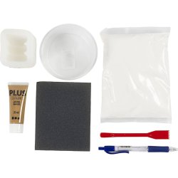 DIY Kit Resinst&oslash;bning, Skulptur, beige, off white, 1 pk.