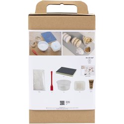 DIY Kit Resin St&oslash;bning, Skulptur, beige, off white, 1 pk.