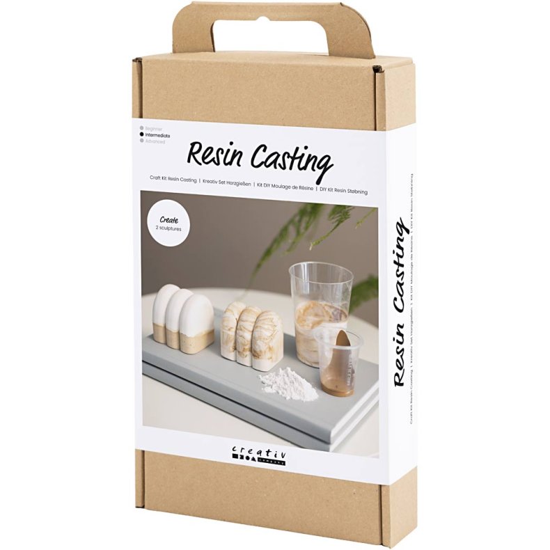 DIY Kit Resin St&oslash;bning, Skulptur, beige, off white, 1 pk.