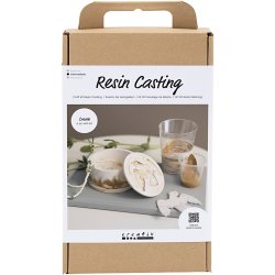 DIY Kit Resin St&oslash;bning, Krukke med l&aring;g, beige, off white, 1 pk.