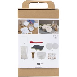 DIY Kit Resin St&oslash;bning, Krukke med l&aring;g, beige, off white, 1 pk.