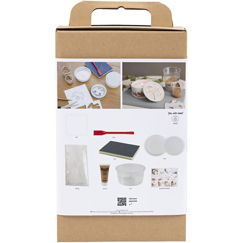 DIY Kit Resin St&oslash;bning, Krukke med l&aring;g, beige, off white, 1 pk.