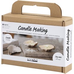 Mini DIY Kit Lysst&oslash;bning , Soyalys i &oslash;stersskaller, off white, 1 pk.