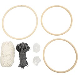 DIY Kit Macram&eacute;, Mobile, gr&aring;, off white, 1 pk.