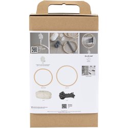 DIY Kit Macram&eacute;, Mobile, gr&aring;, off white, 1 pk.