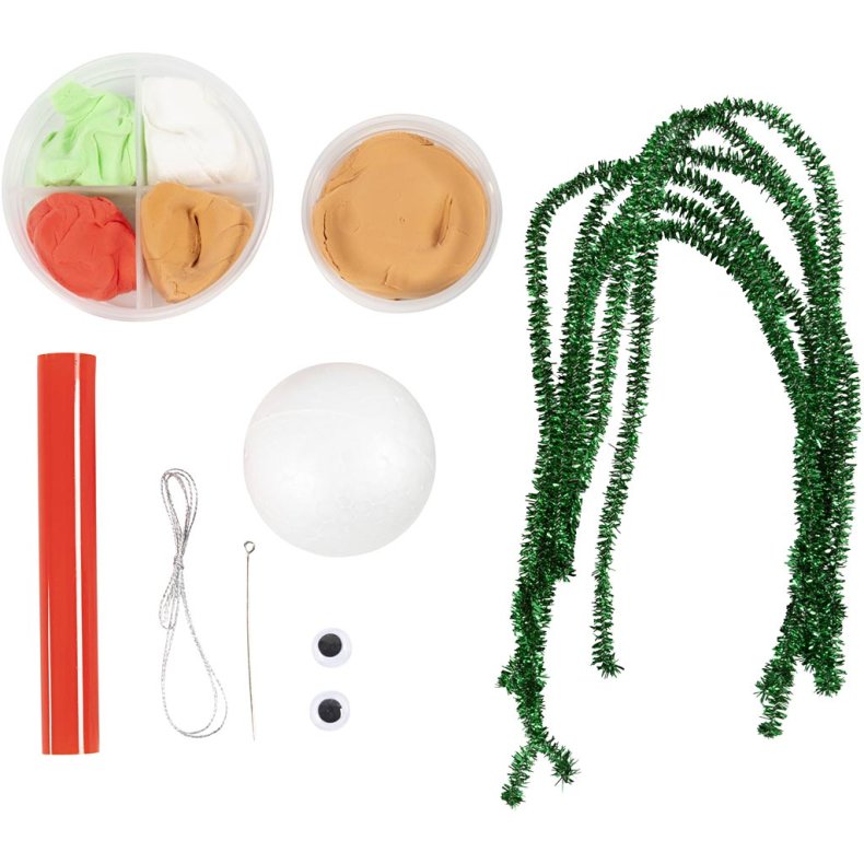 Mini DIY Kit Modellering, Peberkagemand, ass. farver, 1 pk.