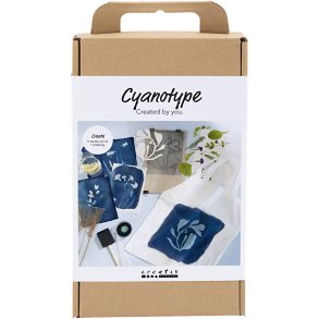 DIY Kit Cyanotypi, Tekstil, blå, 1 pk.