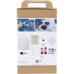 DIY Kit Cyanotypi, Tekstil, bl&aring;, 1 pk.