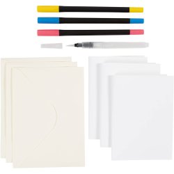 Mini DIY Kit Akvarel, Kort med kuverter, 1 pk.