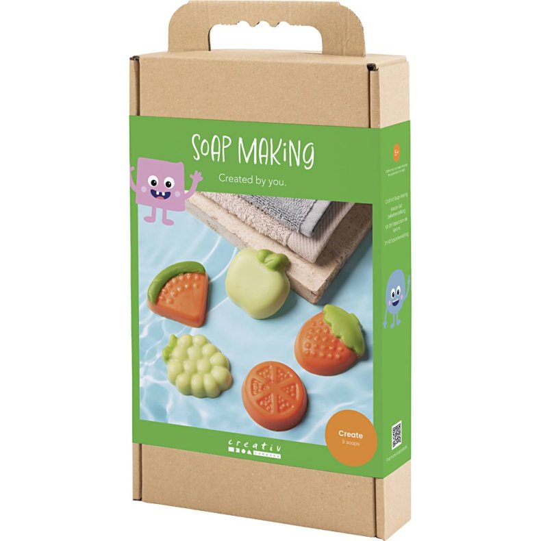DIY Kit S&aelig;befremstilling, Frugt, gr&oslash;n, orange, 1 pk.