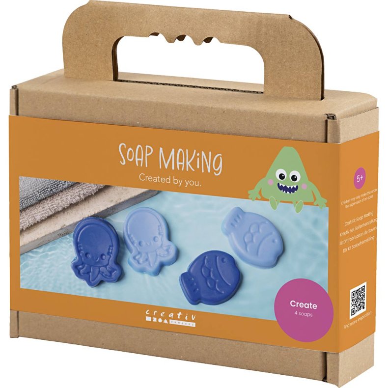 DIY Kit S&aelig;befremstilling, Havdyr, bl&aring;, 1 pk.