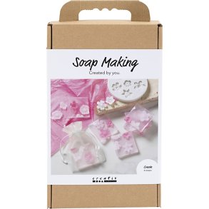DIY Kit S&aelig;befremstilling, Blomster, rosa/pink, 1 pk.