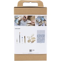 DIY Kit Decoupage, &Oslash;stersskaller, bl&aring;, 1 pk.