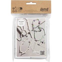 DIY Mix Smykker, Krystaller, str. 2,6-10 mm, hulstr. 0,8-1,2 mm, ca. 2460 stk., ass. farver, 1 pk.