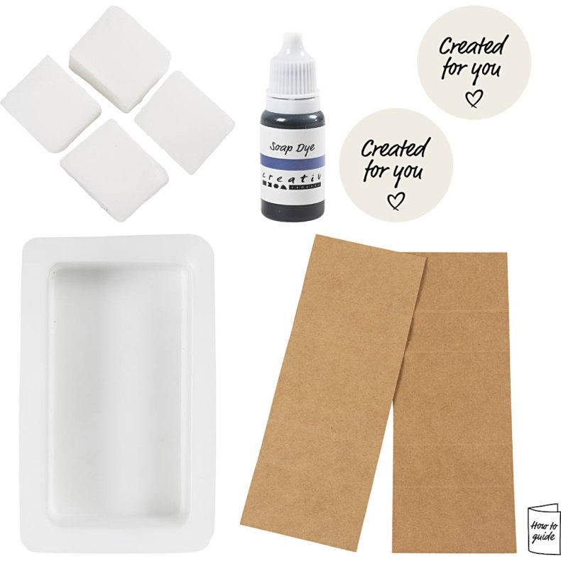 Mini DIY Kit S&aelig;befremstilling, firkant, lys lilla, 1 pk.