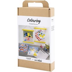 DIY Kit Farvel&aelig;gning, Paint by numbers, akrylmaling, 1 pk.