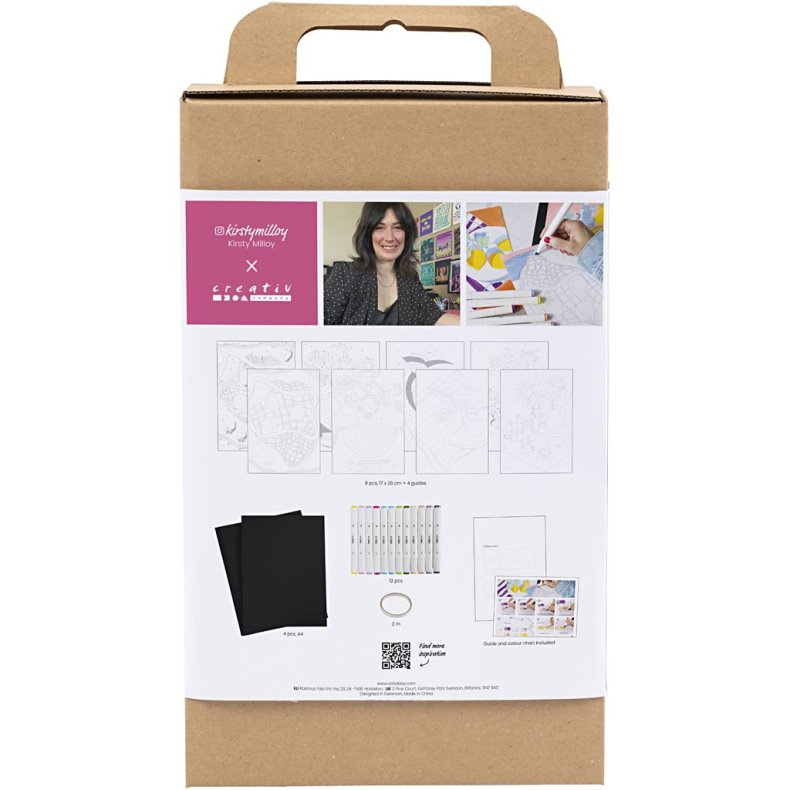 DIY Kit Farvel&aelig;gning, Paint by numbers, markers, 1 pk.