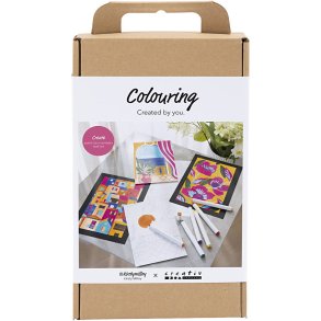 DIY Kit Farvel&aelig;gning, Paint by numbers, markers, 1 pk.