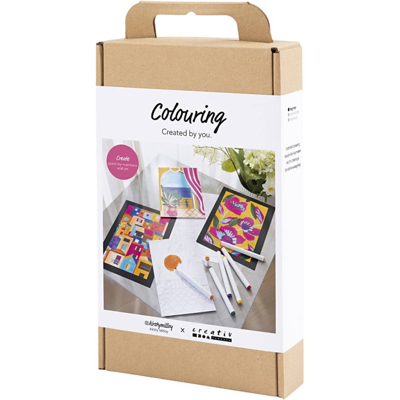 DIY Kit Farvel&aelig;gning, Paint by numbers, markers, 1 pk.
