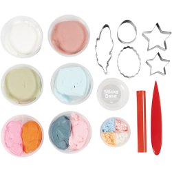 DIY Kit Modellering, Blomster, pastelfarver, 1 pk.