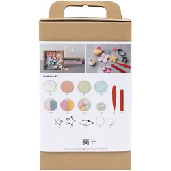 DIY Kit Modellering, Blomster, pastelfarver, 1 pk.