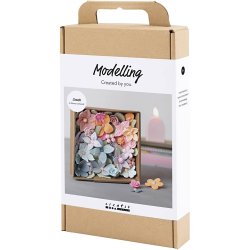 DIY Kit Modellering, Blomster, pastelfarver, 1 pk.