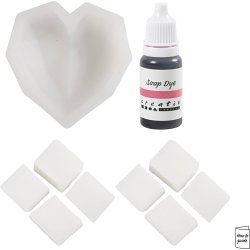 Mini DIY Kit S&aelig;befremstilling, Hjerte, pink, 1 pk.