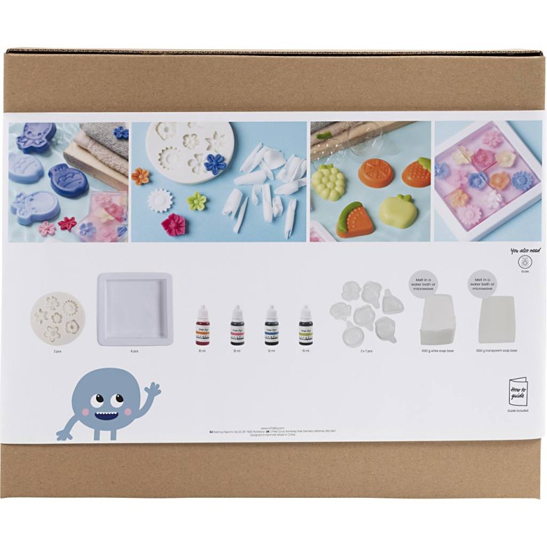 Gruppe DIY Kit S&aelig;befremstilling, bl&aring;, gr&oslash;n, orange, pink, 1 pk.