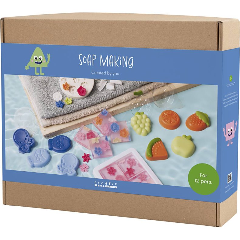 Gruppe DIY Kit S&aelig;befremstilling, bl&aring;, gr&oslash;n, orange, pink, 1 pk.