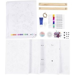 DIY Kit Farvel&aelig;gning, Sommerfugl og robot, glade farver, 1 pk.