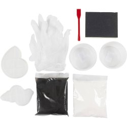 DIY Kit Resinst&oslash;bning, Konkylie, sort, hvid, 1 pk.