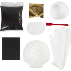 DIY Kit Resin St&oslash;bning, Musling, sort, guld, 1 pk.