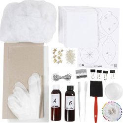 DIY Kit Cyanotypi, Julepynt, bl&aring;, s&oslash;lv, 1 pk.