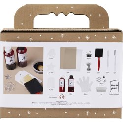 Mini DIY Kit Cyanotypi, Gavem&aelig;rker, bl&aring;, s&oslash;lv, 1 pk.