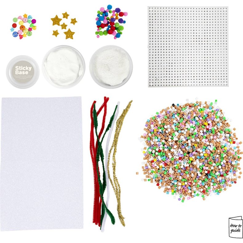 DIY Kit R&oslash;rperler, Julehuse, ass. farver, 1 pk.