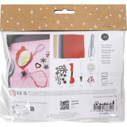 Mini DIY Kit Dekoration, Julepynt i filt, ass. farver, 1 pk.