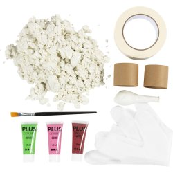 Maxi DIY Kit Modellering, Papmach&eacute; pulp vaser, ass. farver, 1 pk.