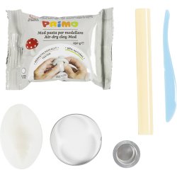 Mini DIY Kit Modellering, Lysestager med konkylier, off white, 1 pk.