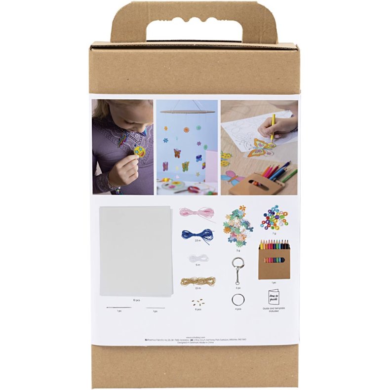 DIY Kit Krympeplast, Uro, halsk&aelig;de, armb&aring;nd, n&oslash;gleringe, ass. farver, 1 pk.