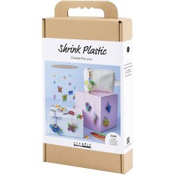 DIY Kit Krympeplast, Uro, halsk&aelig;de, armb&aring;nd, n&oslash;gleringe, ass. farver, 1 pk.