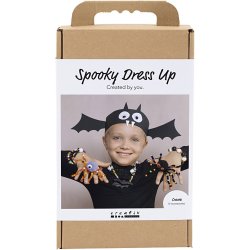DIY Kit Spooky Accessories, Udkl&aelig;dning og smykker, halloweenfarver, 1 pk.